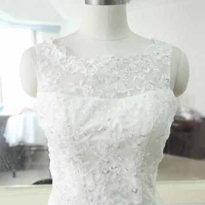 Sleeveless Lace Mermaid Wedding Dress Bridal Lace..