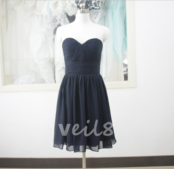 Sweethart Neck Short Bridemaid Dresses Sky Blue