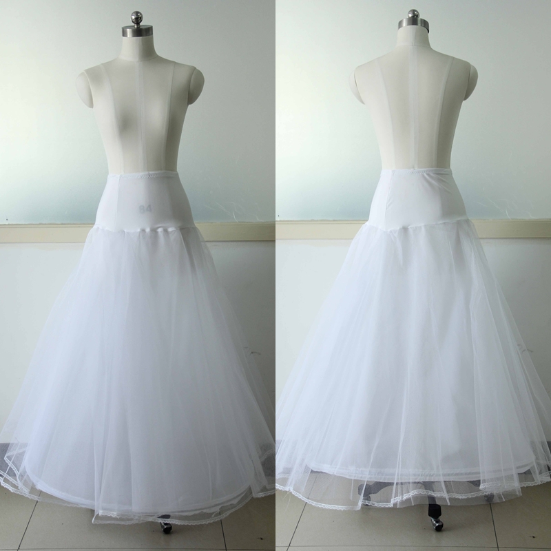 White Wedding Dress Petticoat A-line Petticoat 1 Hoop Petticoat Bridal Accessiories Underskirt With Ruffles For Wedding Dress Bridal Gown