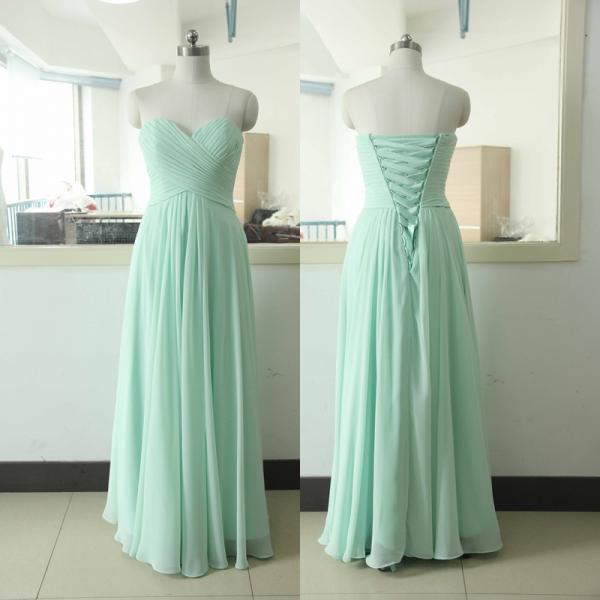 Sage Chiffon Bridesmaid Dress Floor Length Bridesmaid Gown Custom ...