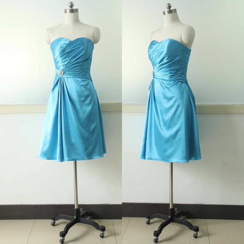Tiffany Blue Satin Dress
